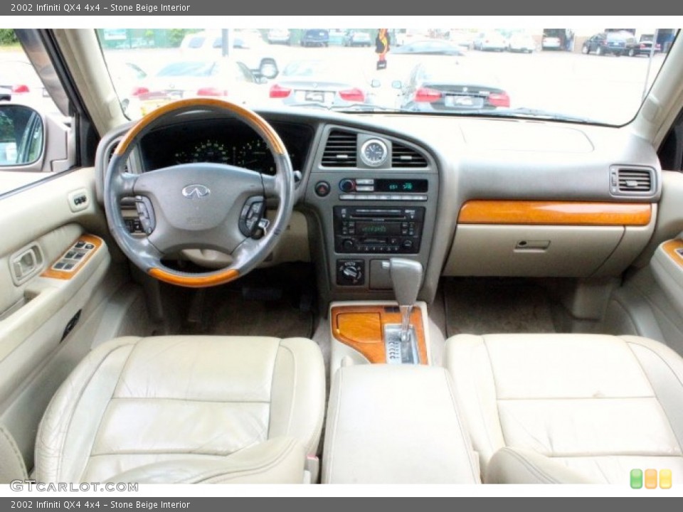 Stone Beige Interior Dashboard for the 2002 Infiniti QX4 4x4 #106264185