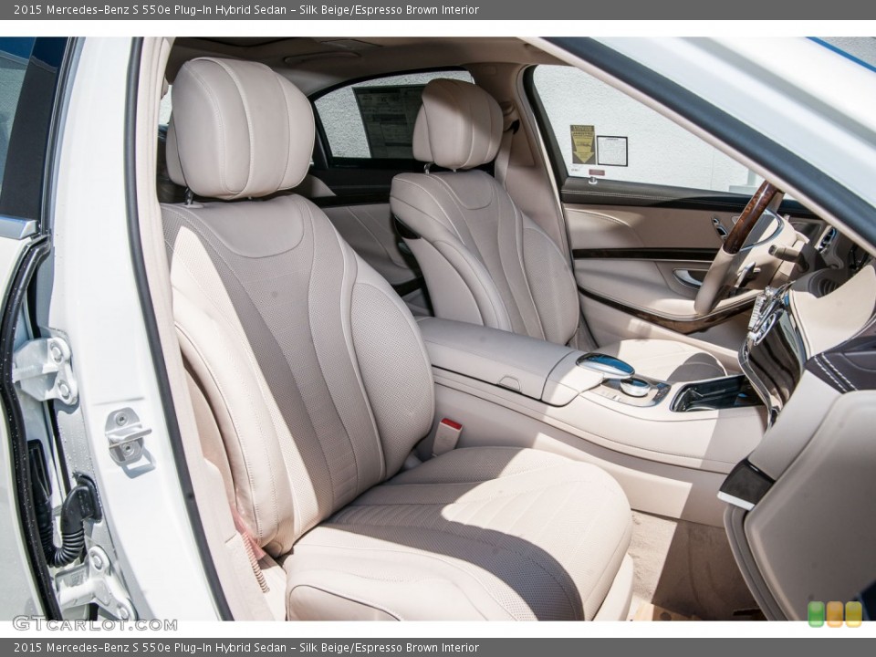 Silk Beige/Espresso Brown Interior Photo for the 2015 Mercedes-Benz S 550e Plug-In Hybrid Sedan #106266341