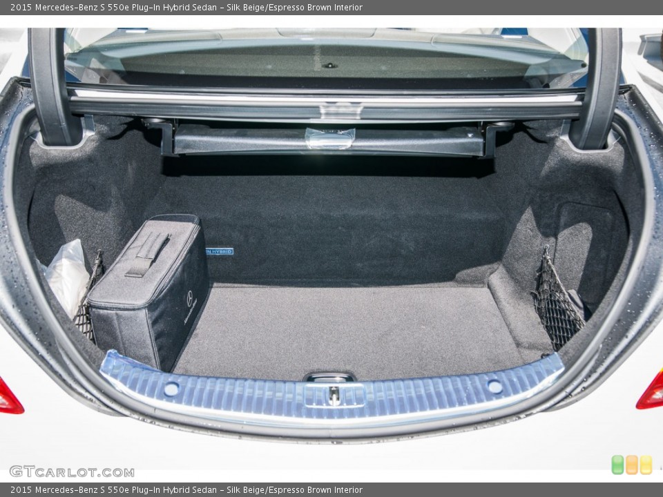 Silk Beige/Espresso Brown Interior Trunk for the 2015 Mercedes-Benz S 550e Plug-In Hybrid Sedan #106266401