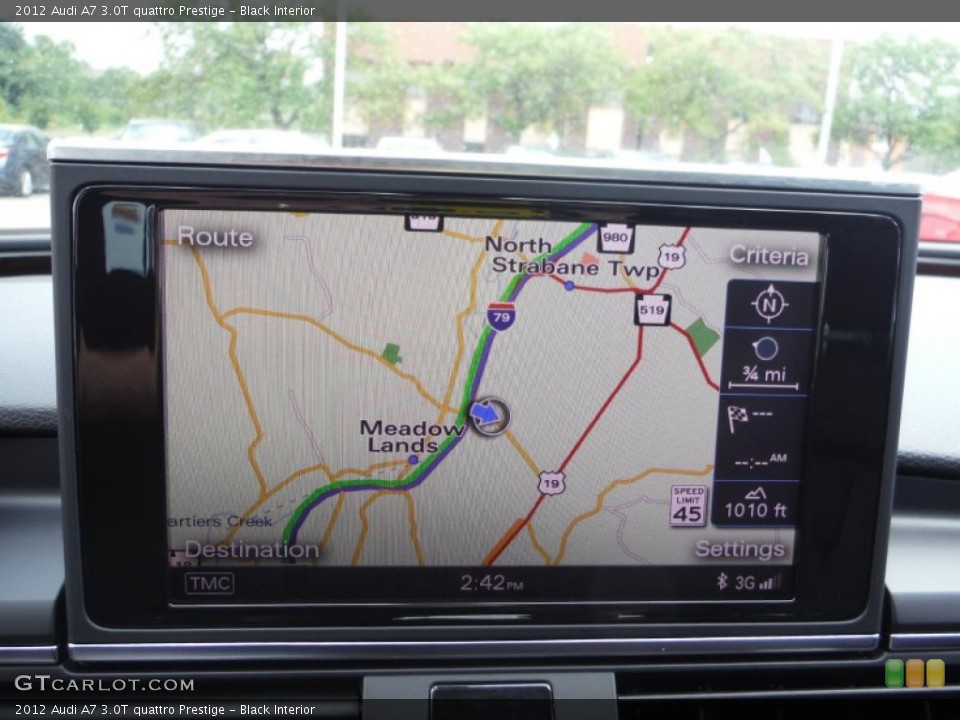 Black Interior Navigation for the 2012 Audi A7 3.0T quattro Prestige #106269251