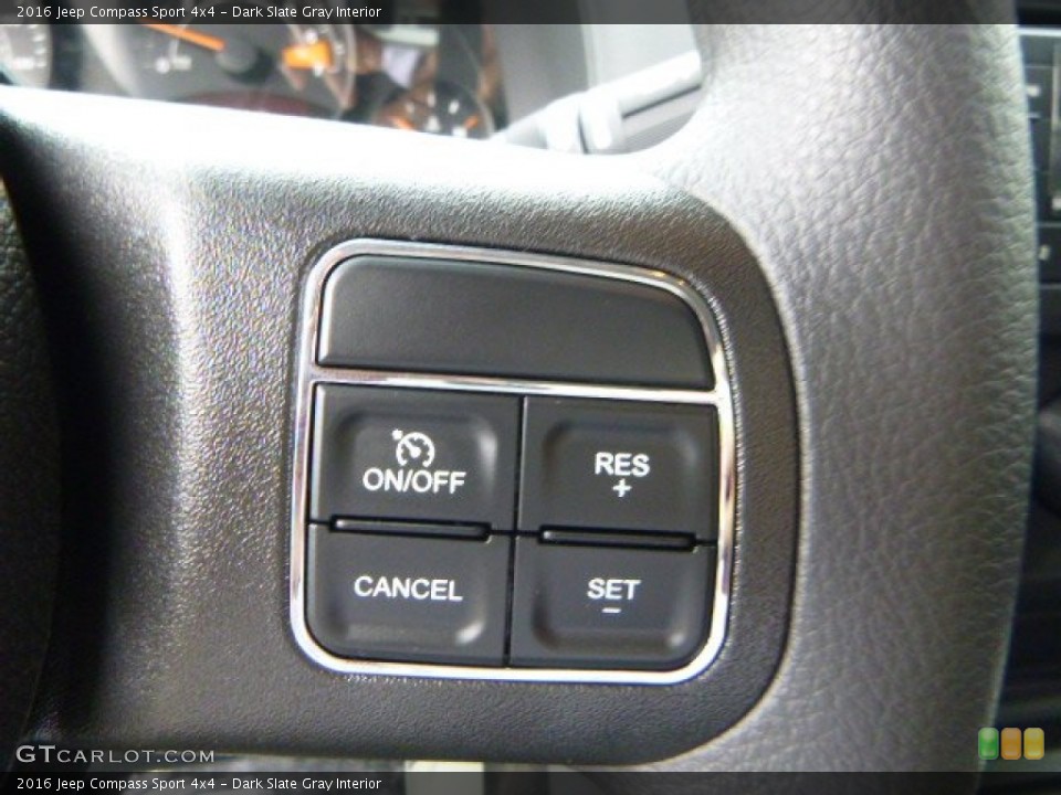 Dark Slate Gray Interior Controls for the 2016 Jeep Compass Sport 4x4 #106270640