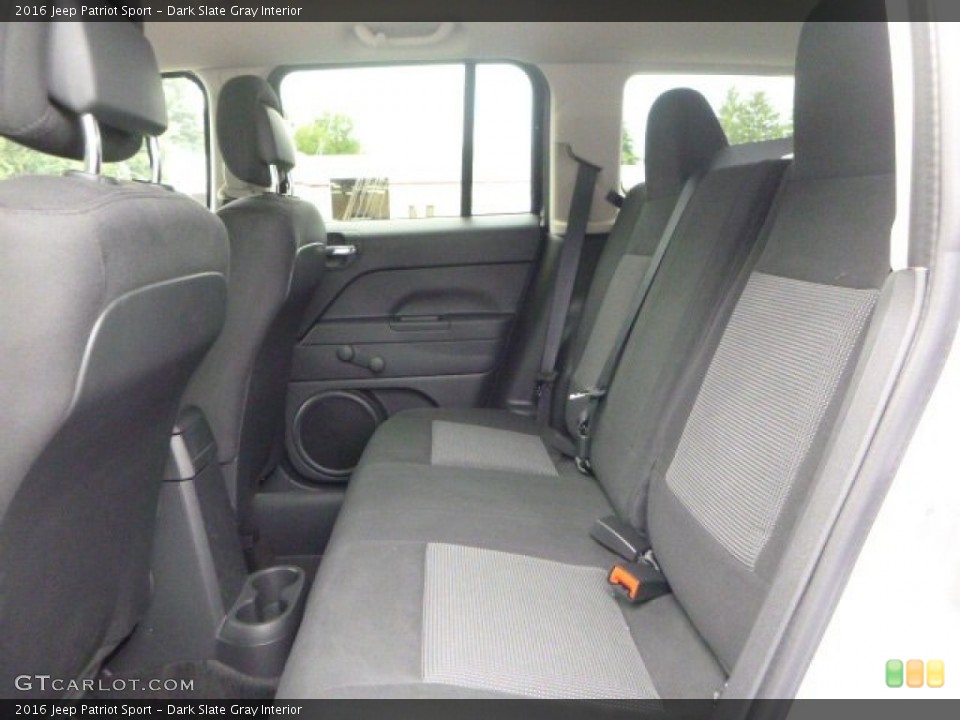 Dark Slate Gray Interior Rear Seat for the 2016 Jeep Patriot Sport #106271528