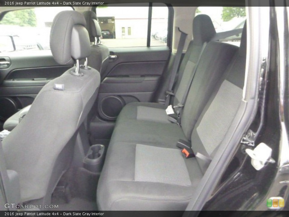 Dark Slate Gray Interior Rear Seat for the 2016 Jeep Patriot Latitude 4x4 #106272569