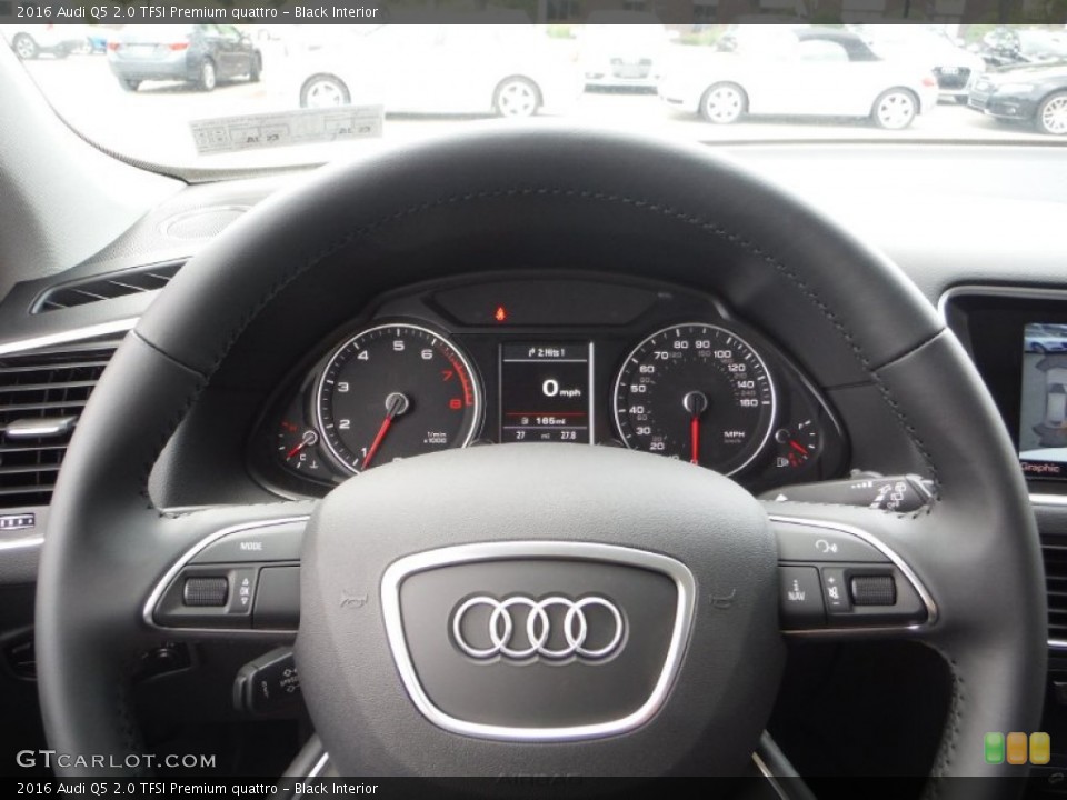 Black Interior Steering Wheel for the 2016 Audi Q5 2.0 TFSI Premium quattro #106275113
