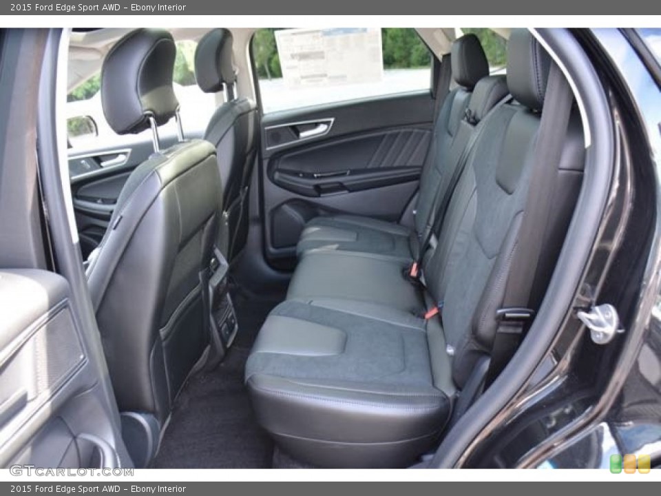 Ebony Interior Rear Seat for the 2015 Ford Edge Sport AWD #106279139