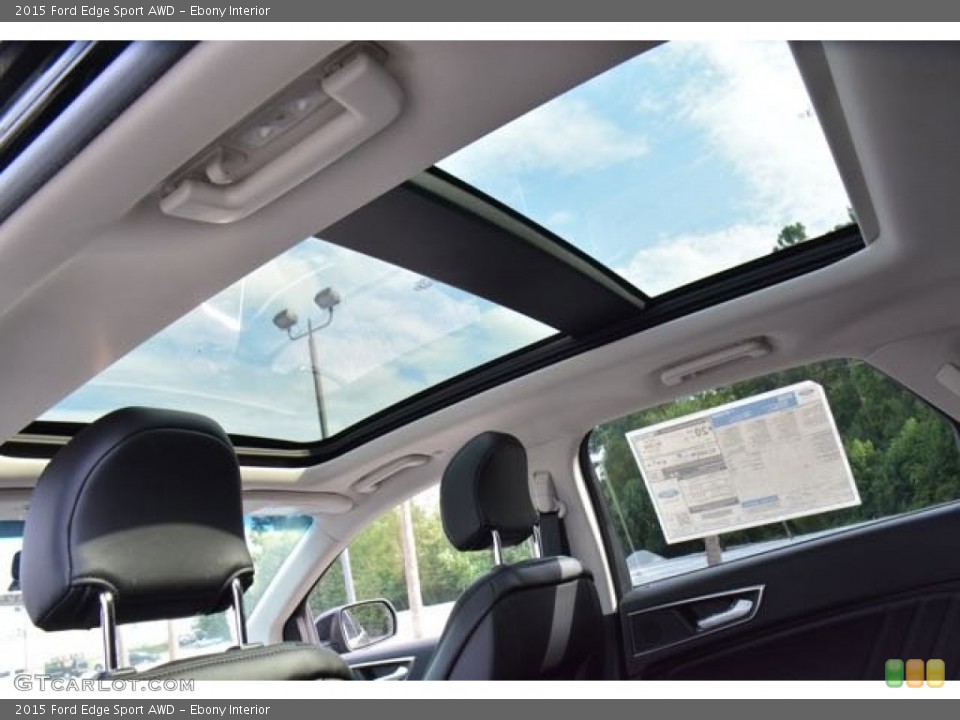 Ebony Interior Sunroof for the 2015 Ford Edge Sport AWD #106279166