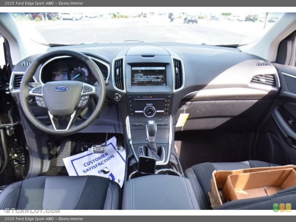 Ebony Interior Dashboard for the 2015 Ford Edge Sport AWD #106279182