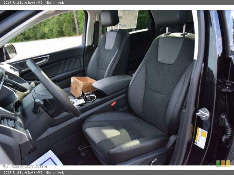 Ebony Interior Front Seat for the 2015 Ford Edge Sport AWD #106279232