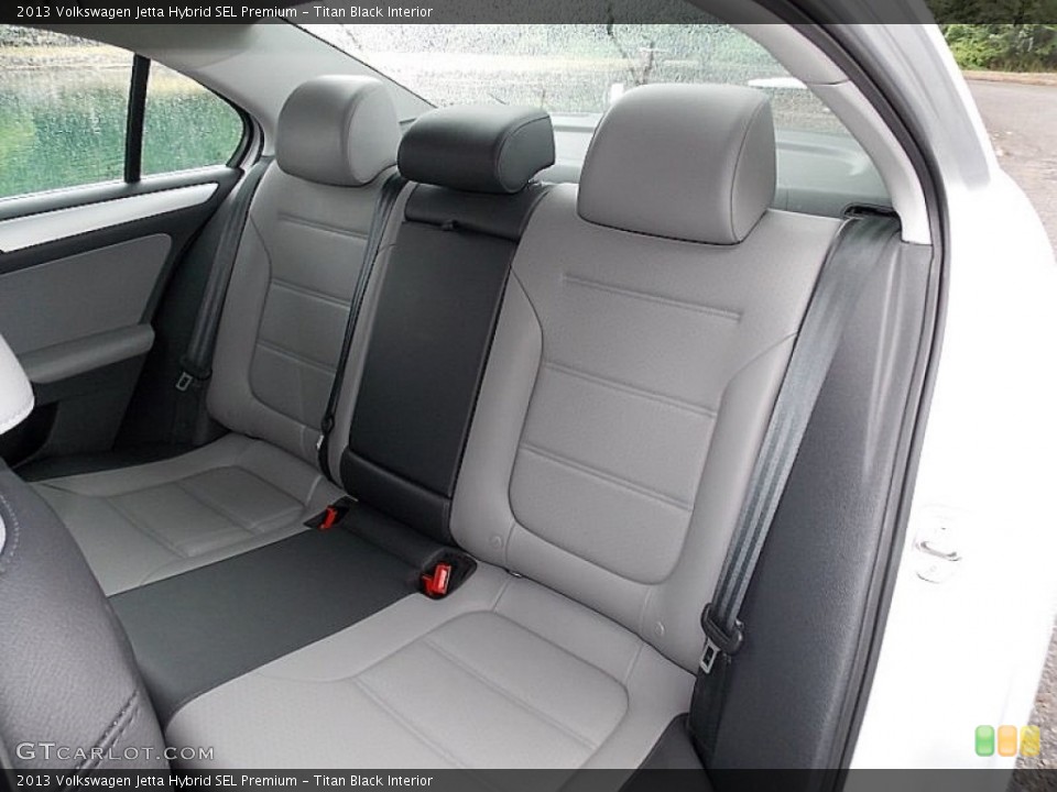 Titan Black Interior Rear Seat for the 2013 Volkswagen Jetta Hybrid SEL Premium #106279313