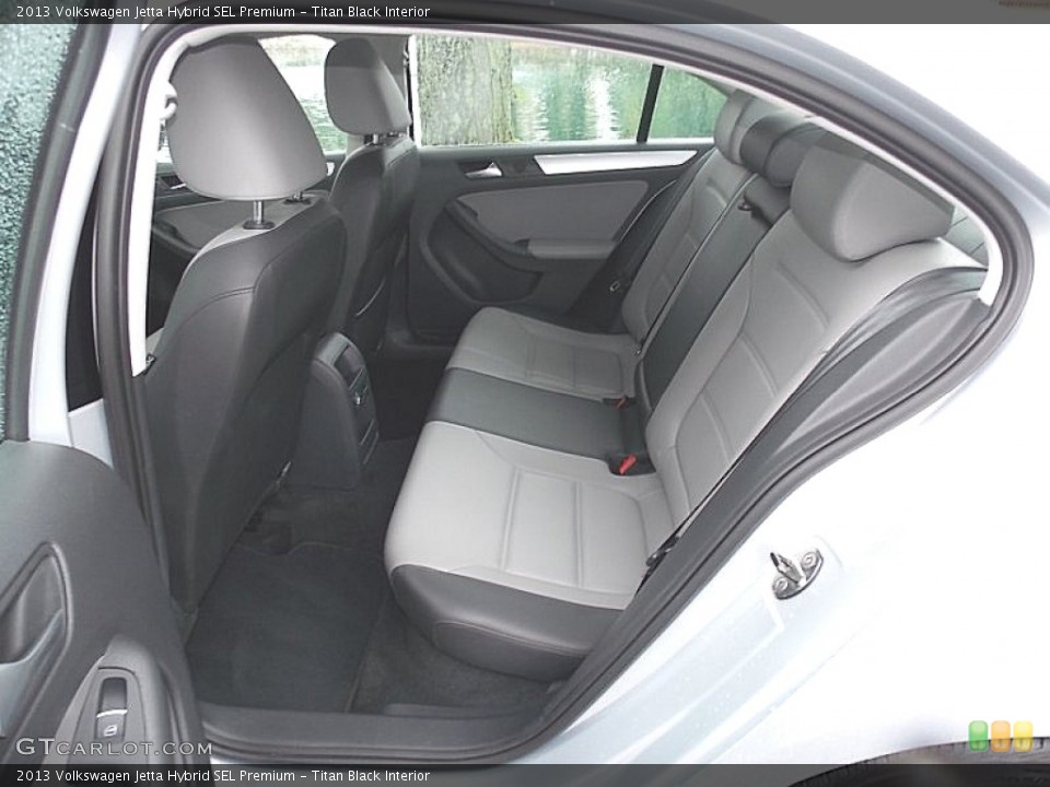 Titan Black Interior Rear Seat for the 2013 Volkswagen Jetta Hybrid SEL Premium #106279322