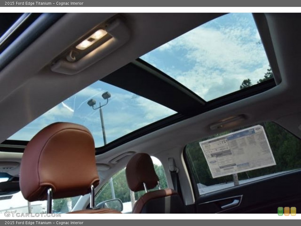 Cognac Interior Sunroof for the 2015 Ford Edge Titanium #106282517