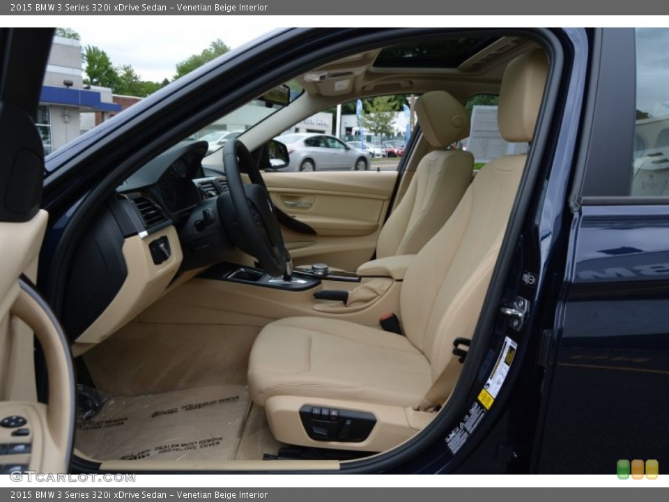 Venetian Beige Interior Front Seat for the 2015 BMW 3 Series 320i xDrive Sedan #106283038