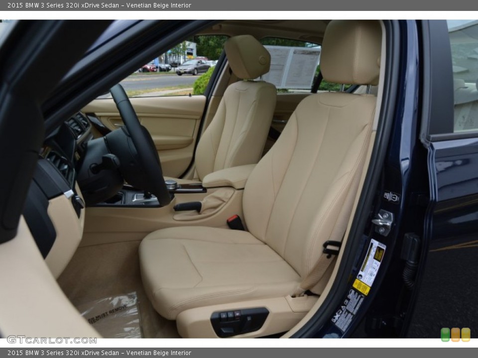 Venetian Beige Interior Front Seat for the 2015 BMW 3 Series 320i xDrive Sedan #106283072