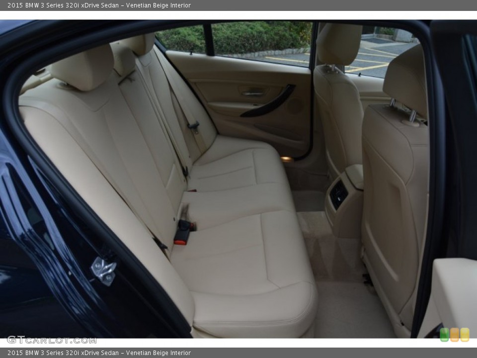 Venetian Beige Interior Rear Seat for the 2015 BMW 3 Series 320i xDrive Sedan #106283300