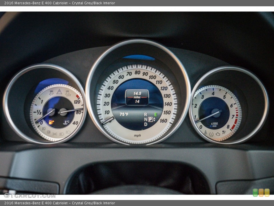 Crystal Grey/Black Interior Gauges for the 2016 Mercedes-Benz E 400 Cabriolet #106287176