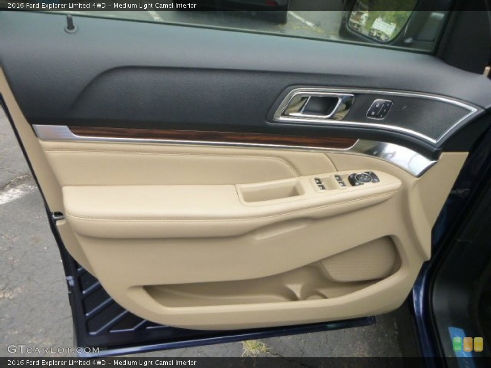 Medium Light Camel Interior Door Panel for the 2016 Ford Explorer Limited 4WD #106292816