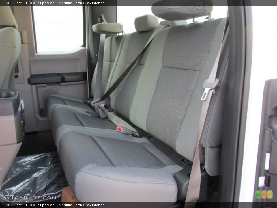 Medium Earth Gray Interior Rear Seat for the 2015 Ford F150 XL SuperCab #106297929