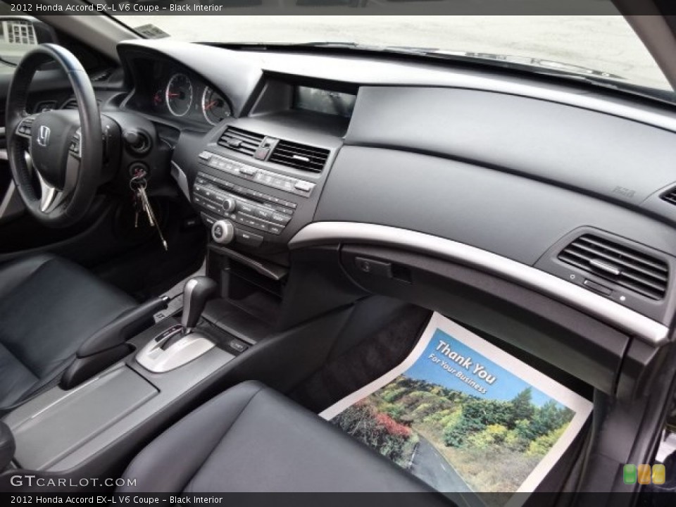 Black Interior Dashboard for the 2012 Honda Accord EX-L V6 Coupe #106300859