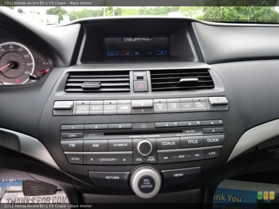 Black Interior Controls for the 2012 Honda Accord EX-L V6 Coupe #106300902