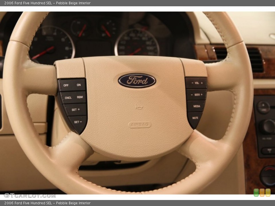 Pebble Beige Interior Steering Wheel for the 2006 Ford Five Hundred SEL #106301162