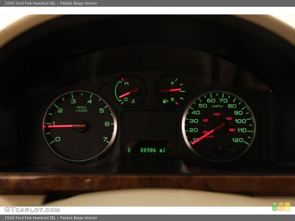 Pebble Beige Interior Gauges for the 2006 Ford Five Hundred SEL #106301171