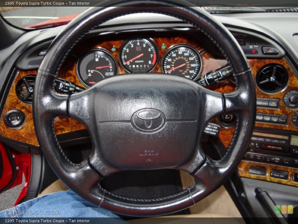Tan Interior Steering Wheel for the 1995 Toyota Supra Turbo Coupe #106301459
