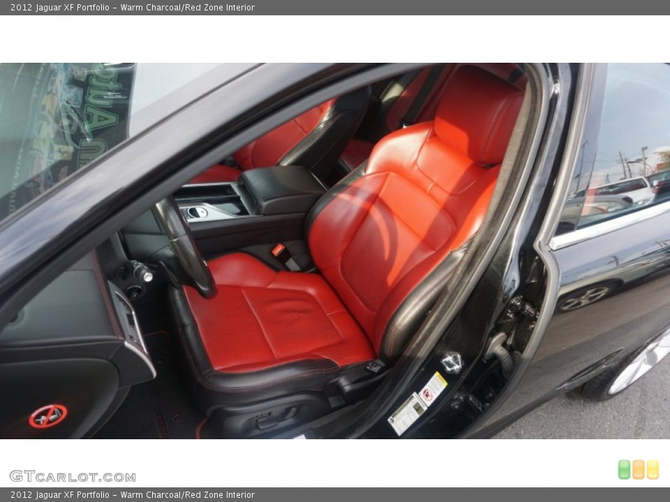 Warm Charcoal/Red Zone Interior Front Seat for the 2012 Jaguar XF Portfolio #106329026