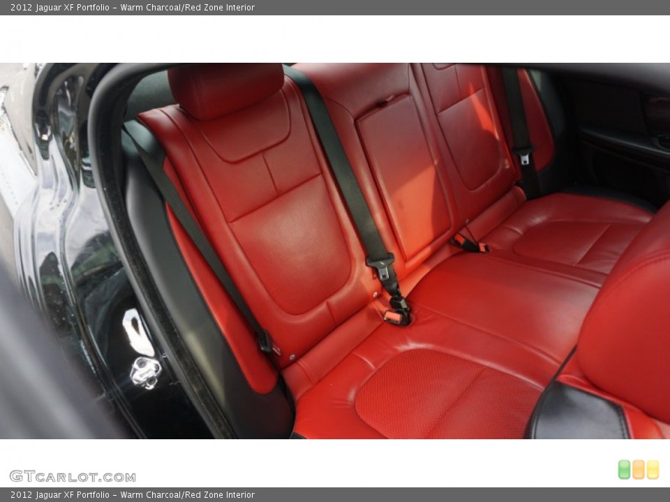 Warm Charcoal/Red Zone Interior Rear Seat for the 2012 Jaguar XF Portfolio #106329119