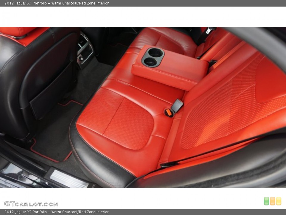 Warm Charcoal/Red Zone Interior Rear Seat for the 2012 Jaguar XF Portfolio #106329161