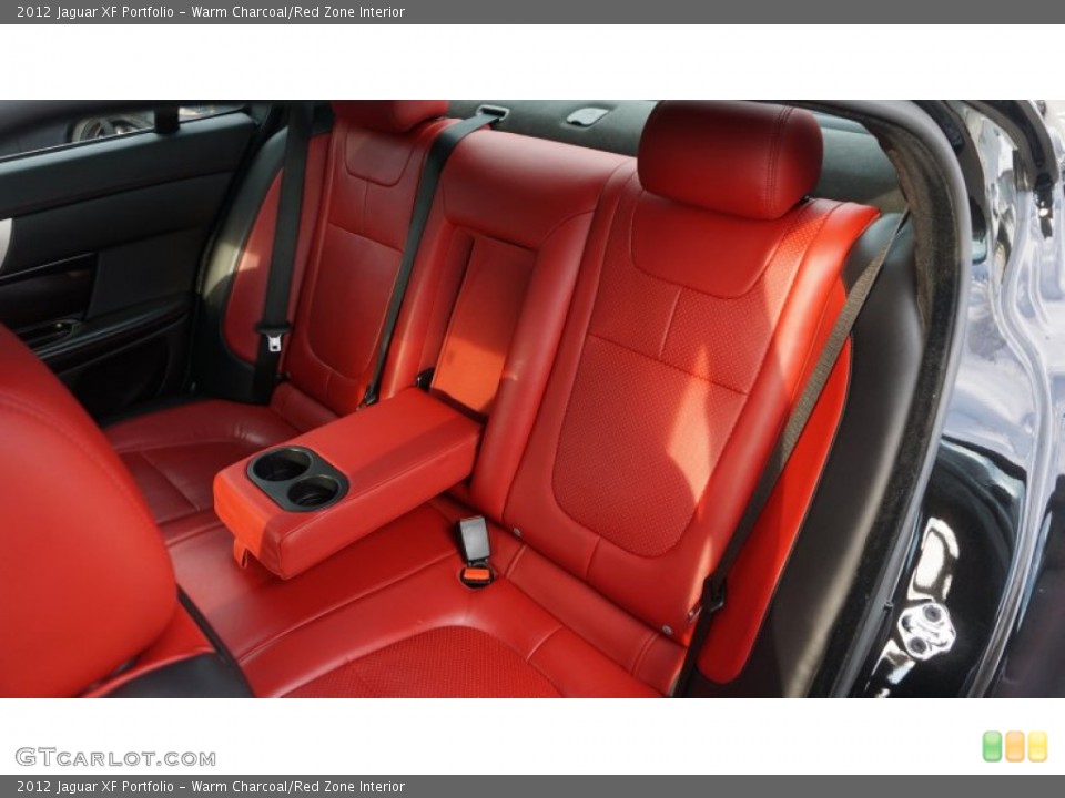 Warm Charcoal/Red Zone Interior Rear Seat for the 2012 Jaguar XF Portfolio #106329170
