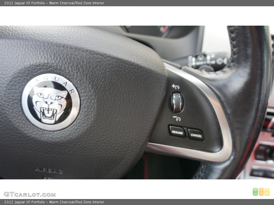 Warm Charcoal/Red Zone Interior Controls for the 2012 Jaguar XF Portfolio #106329355