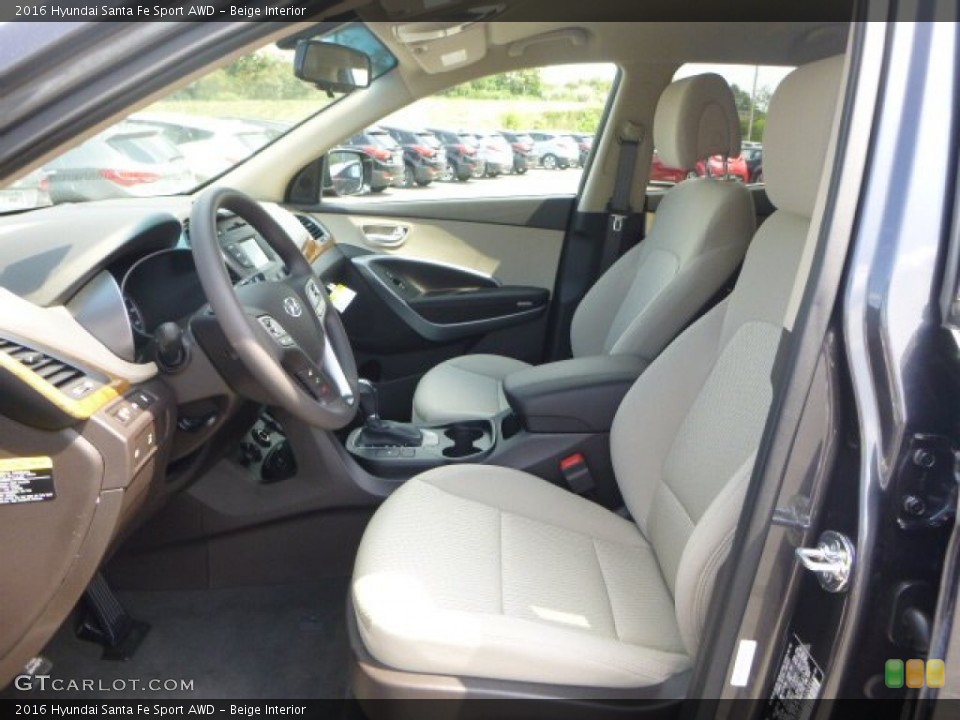 Beige Interior Photo for the 2016 Hyundai Santa Fe Sport AWD #106330310