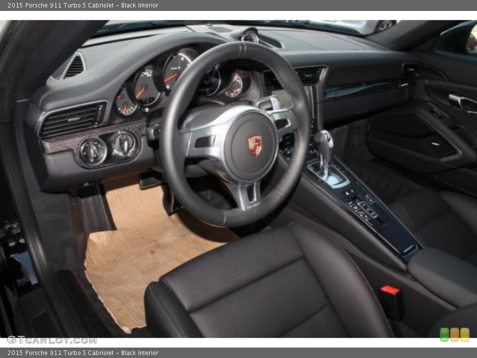 Black Interior Prime Interior for the 2015 Porsche 911 Turbo S Cabriolet #106337795