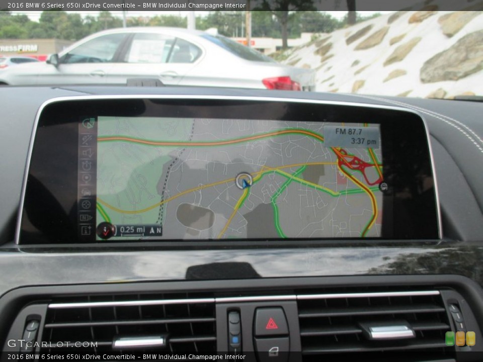 BMW Individual Champagne Interior Navigation for the 2016 BMW 6 Series 650i xDrive Convertible #106338245