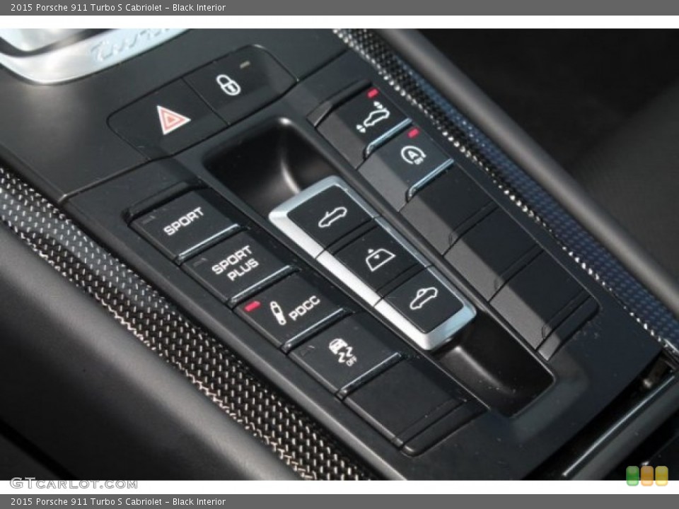 Black Interior Controls for the 2015 Porsche 911 Turbo S Cabriolet #106338260