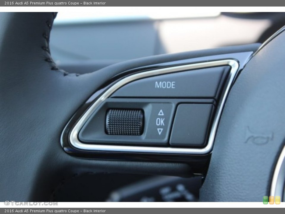 Black Interior Controls for the 2016 Audi A5 Premium Plus quattro Coupe #106342274