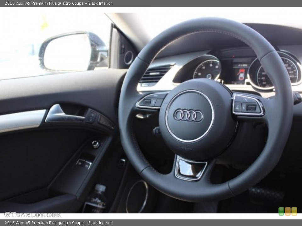 Black Interior Steering Wheel for the 2016 Audi A5 Premium Plus quattro Coupe #106342364