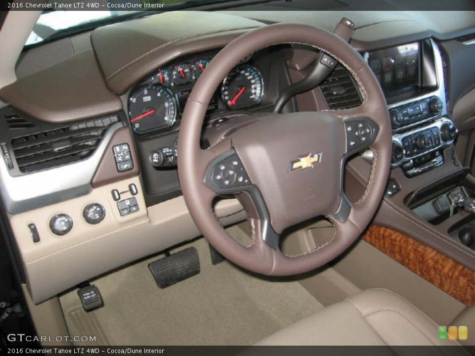 Cocoa/Dune Interior Steering Wheel for the 2016 Chevrolet Tahoe LTZ 4WD #106342454