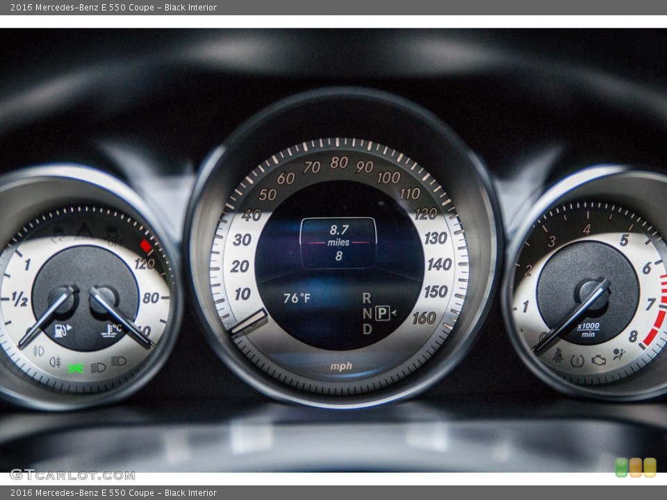 Black Interior Gauges for the 2016 Mercedes-Benz E 550 Coupe #106345421