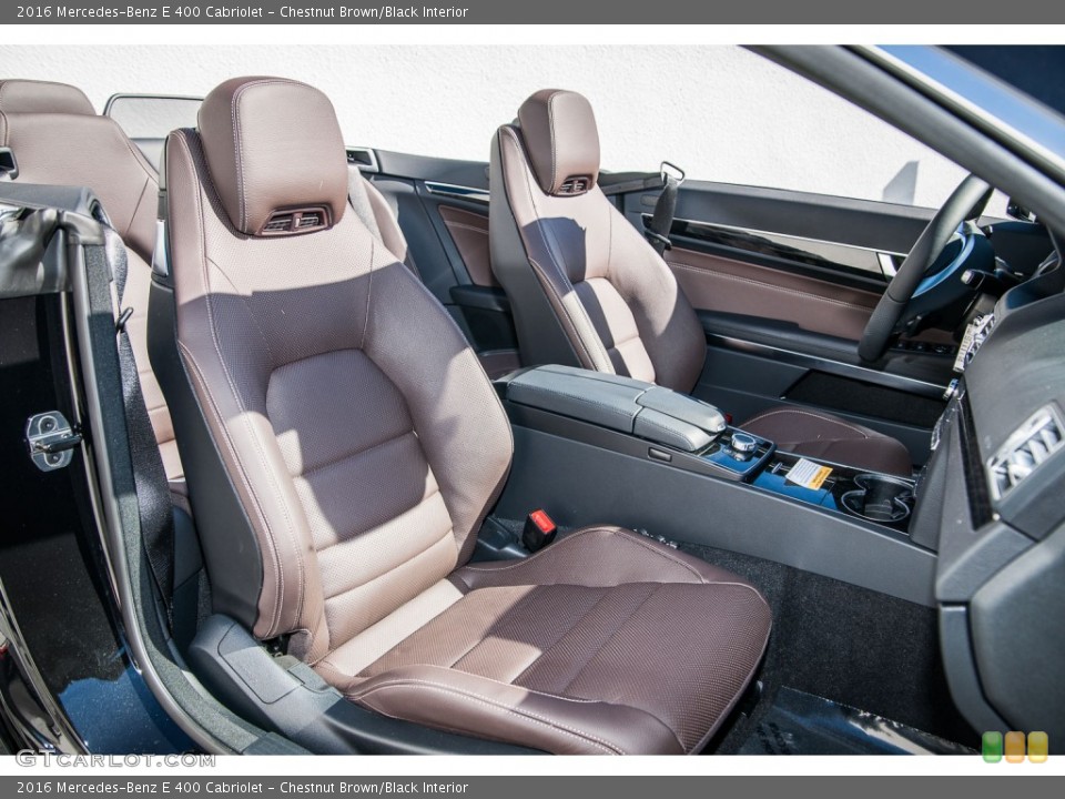 Chestnut Brown/Black Interior Photo for the 2016 Mercedes-Benz E 400 Cabriolet #106345538