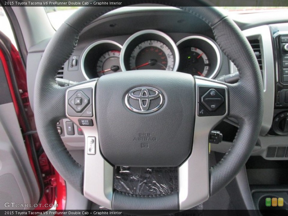 Graphite Interior Steering Wheel for the 2015 Toyota Tacoma V6 PreRunner Double Cab #106353788