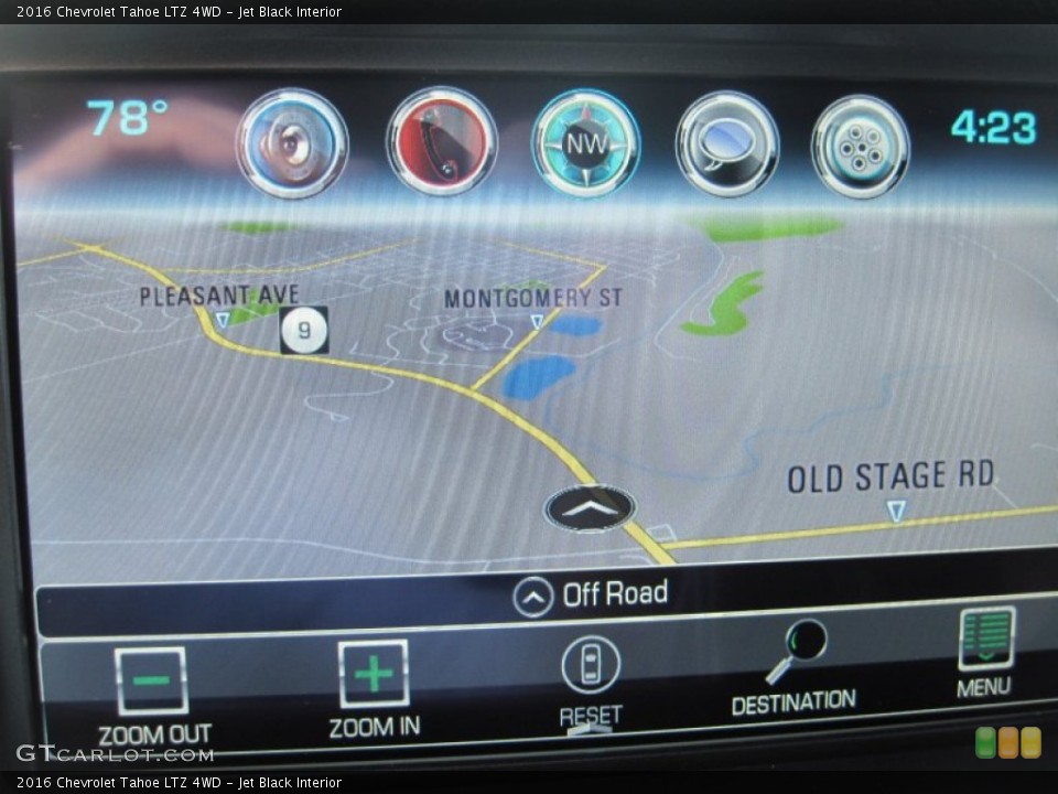 Jet Black Interior Navigation for the 2016 Chevrolet Tahoe LTZ 4WD #106365404