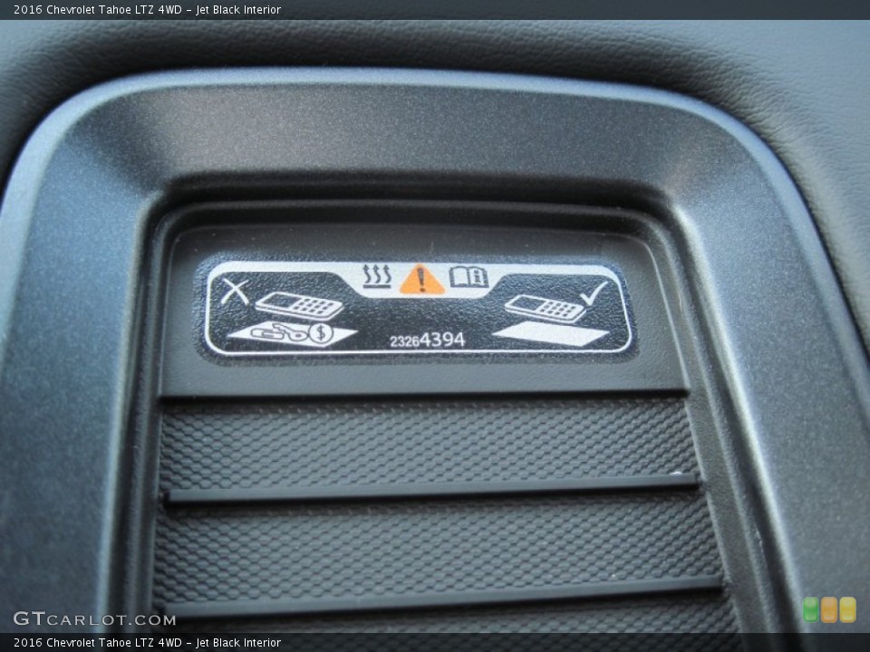 Jet Black Interior Controls for the 2016 Chevrolet Tahoe LTZ 4WD #106365512