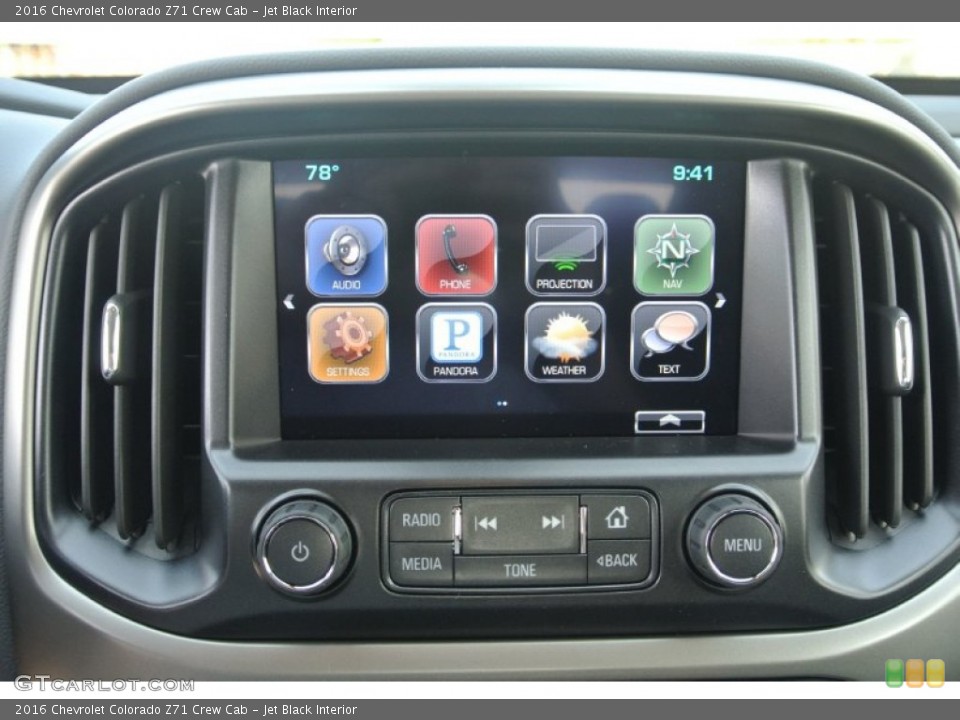 Jet Black Interior Controls for the 2016 Chevrolet Colorado Z71 Crew Cab #106365518