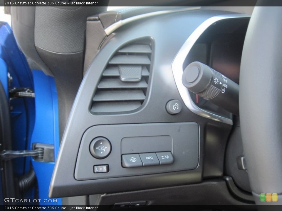 Jet Black Interior Controls for the 2016 Chevrolet Corvette Z06 Coupe #106366100