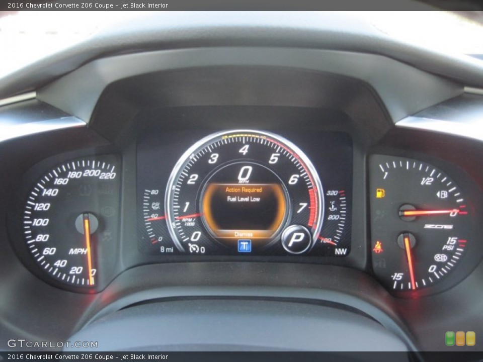 Jet Black Interior Gauges for the 2016 Chevrolet Corvette Z06 Coupe #106366115