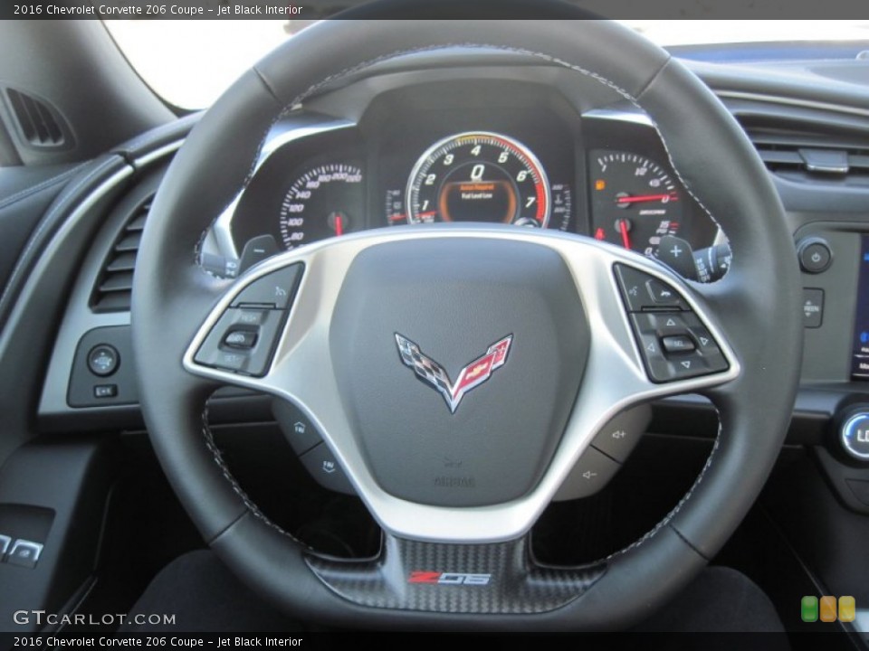 Jet Black Interior Steering Wheel for the 2016 Chevrolet Corvette Z06 Coupe #106366136