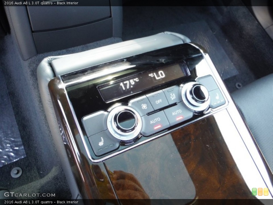 Black Interior Controls for the 2016 Audi A8 L 3.0T quattro #106379012