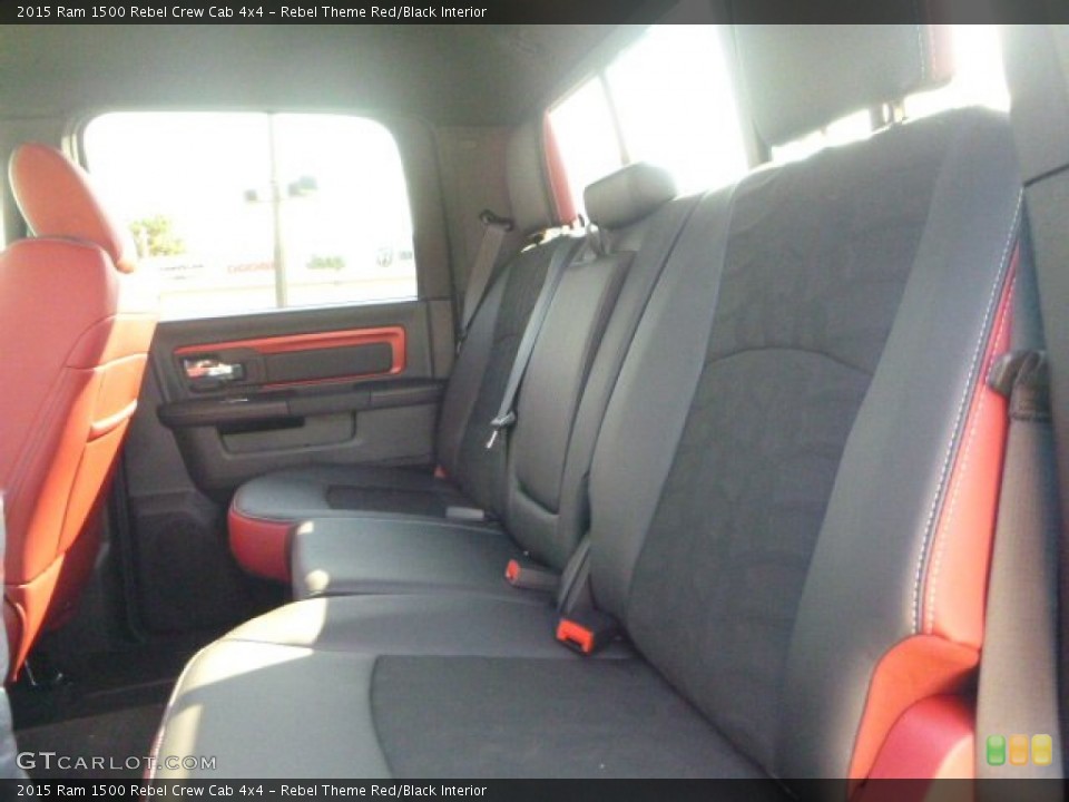 Rebel Theme Red/Black Interior Rear Seat for the 2015 Ram 1500 Rebel Crew Cab 4x4 #106383681