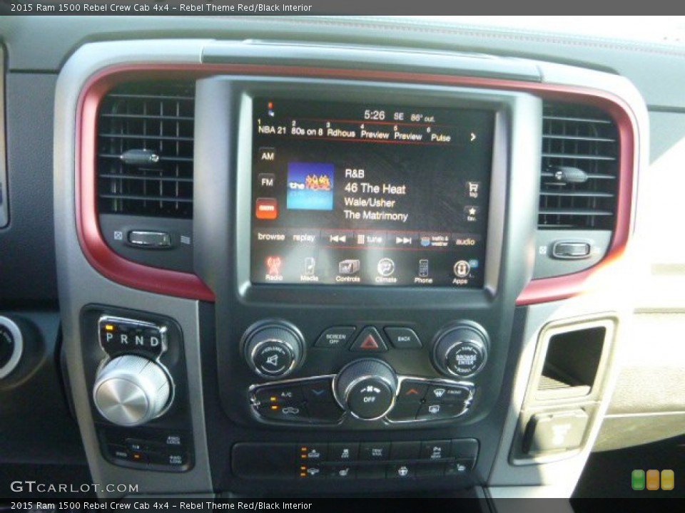 Rebel Theme Red/Black Interior Controls for the 2015 Ram 1500 Rebel Crew Cab 4x4 #106383965
